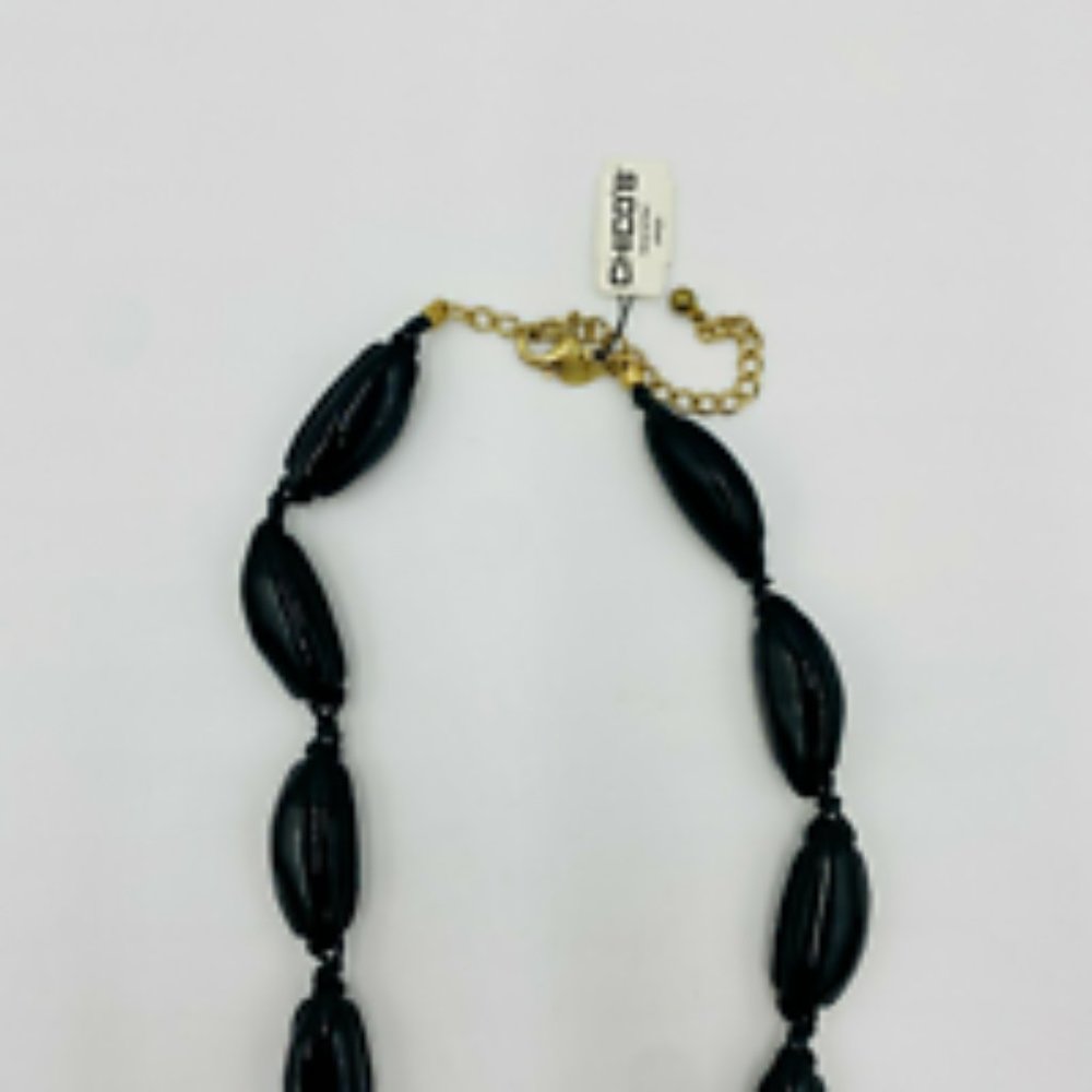 Chico's Black/White Plastic Statement Necklace Lo… - image 4